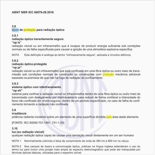 Quais os equipamentos com nível de proteção (EPL) alcançados pela aplicação dos tipos de proteção para sistemas ópticos?