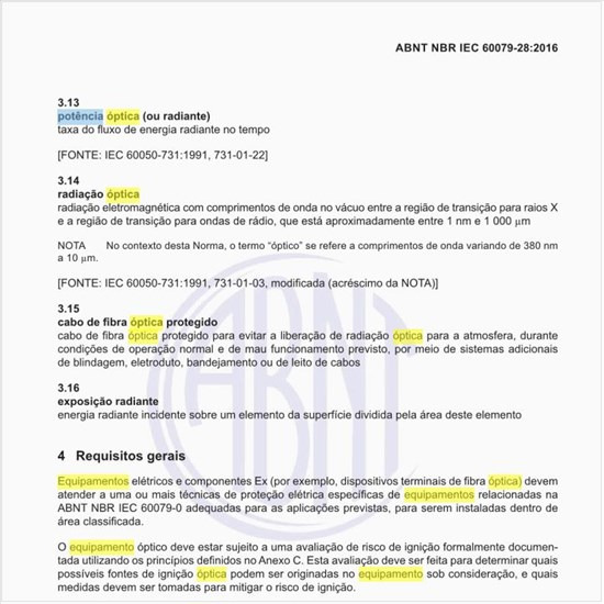 Qual a potência óptica segura e a irradiância para Grupo de equipamento I e II?