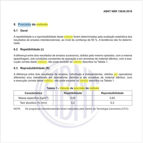 Quais seriam os valores de precisão do método por densímetro digital de bancada?