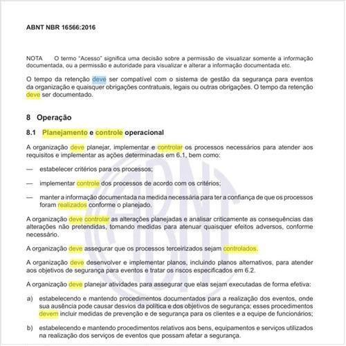 Como deve ser realizado o planejamento e o controle operacional?