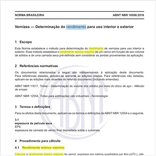 Como se pode calcular o rendimento teórico máximo do verniz?