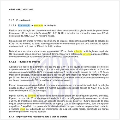 Como deve ser a preparação de solvente de titulação?