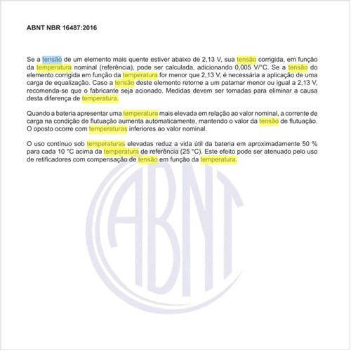 Quais os efeitos da temperatura sobre a tensão das baterias?