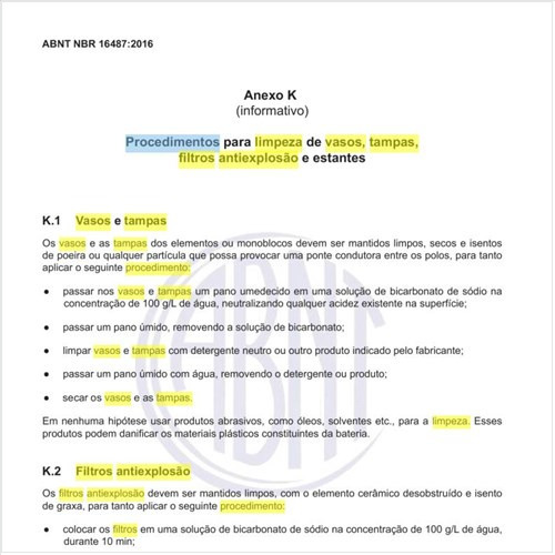 Quais os procedimentos para limpeza de vasos, tampas, filtros antiexplosão e estantes?