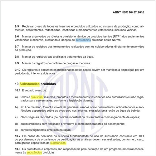 Quais as substâncias proibidas?