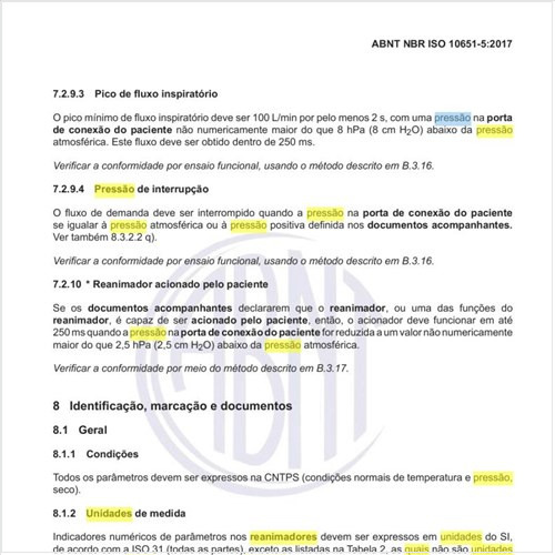 Quais as unidades de pressão que podem ser usadas em reanimadores e não pertencem ao SI?
