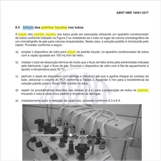 Como deve ser feita a adição dos padrões líquidos nos tubos?