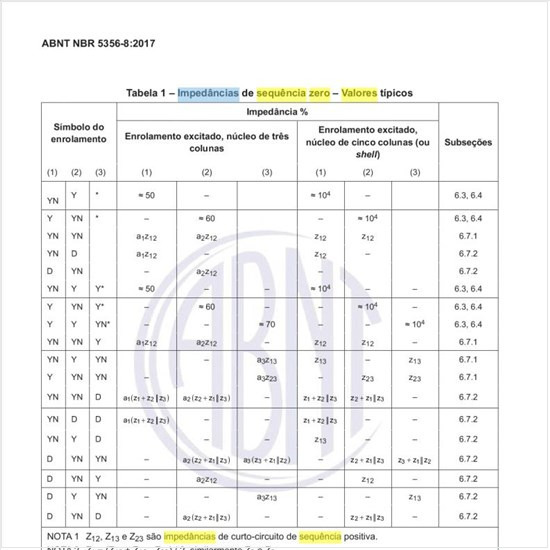 Quais as impedâncias de sequência zero – valores típicos?
