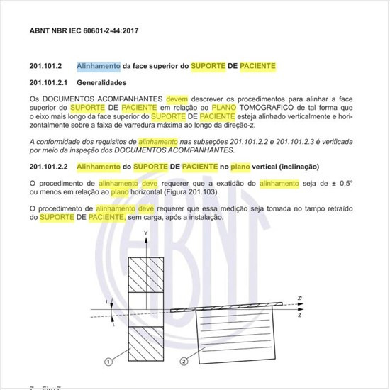 Como deve ser feito o alinhamento do suporte de paciente no plano horizontal?