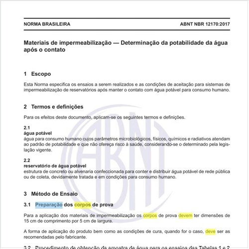 Como se deve fazer a preparação dos corpos de prova?