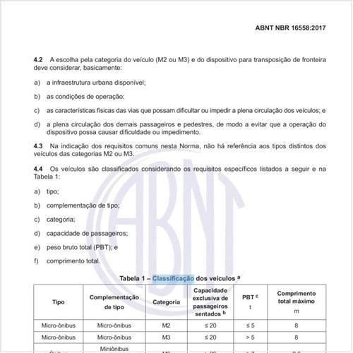 Como é feita a classificação dos veículos?