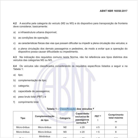Como é feita a classificação dos veículos?