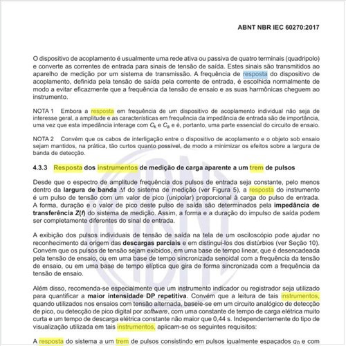 Qual a resposta dos instrumentos DP a trem de pulsos?
