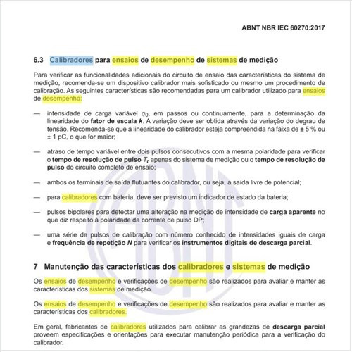 Quais os calibradores para ensaios de desempenho de sistemas de medição?