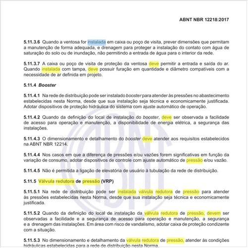 Como deve ser instalada a válvula redutora de pressão (VRP)?