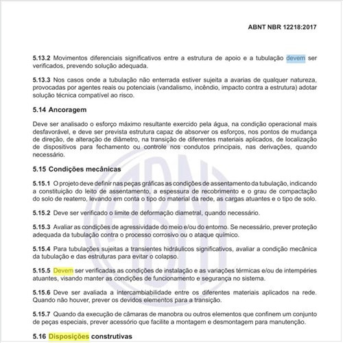 Quais devem ser as disposições construtivas?