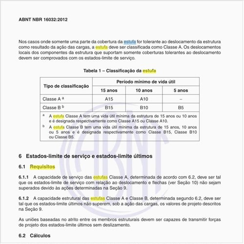 Quais os requisitos que os diversos tipos de estufa precisam cumprir?