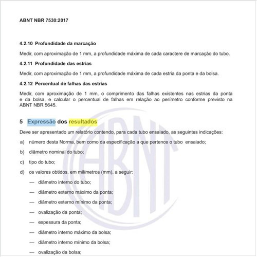 Como devem ser feitas a expressão dos resultados dos ensaios?