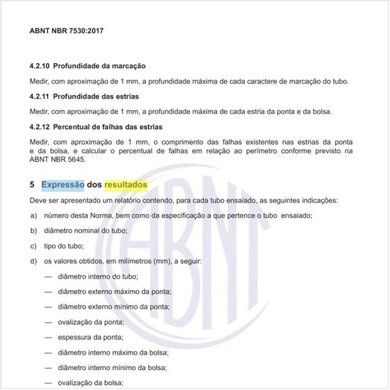 Como devem ser feitas a expressão dos resultados dos ensaios?