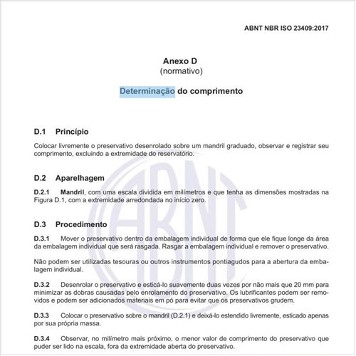 Como deve ser feita a determinação do comprimento?