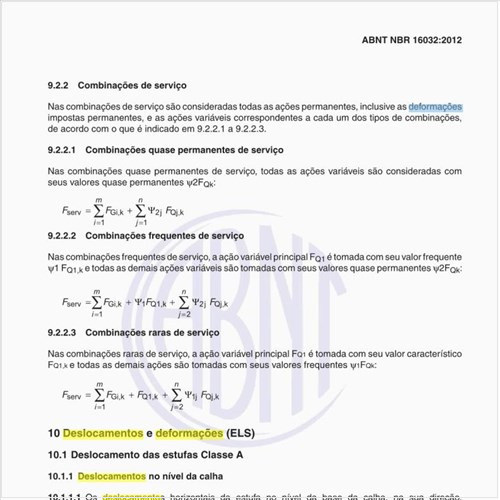 Quais os deslocamentos e as deformações que podem sofrer uma estufa?