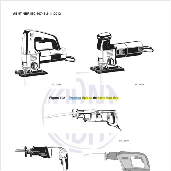 Como devem ser feitos os projetos típicos de serra tico-tico e os projetos típicos de serra sabre?