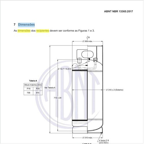 Quais as dimensões do recipiente trocável?