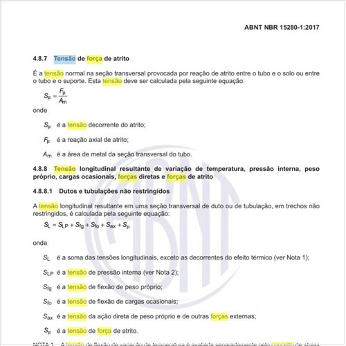 Qual o conceito de tensão de força de atrito?