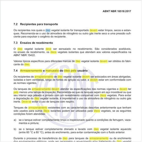 Como deve ser feito o armazenamento e manuseio do óleo pelo usuário?