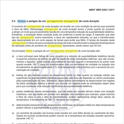 Quais os efeitos de carregamento de emergência de longa duração?