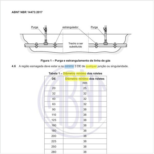 Qual o diâmetro mínimo dos roletes?