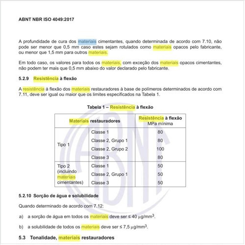 Qual a resistência à flexão dos materiais restauradores?