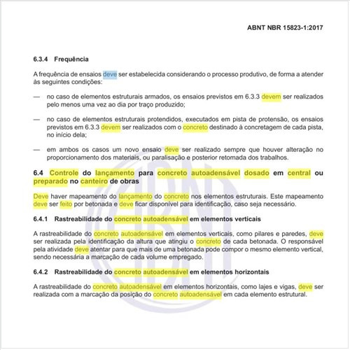 Como deve ser feito o controle do lançamento para concreto autoadensável dosado em central ou preparado no canteiro de obras?