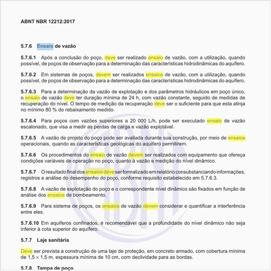 Como deve ser feito o ensaio de vazão?