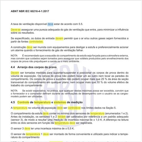Como deve ser feito o controle de temperatura e sistemas de medição?