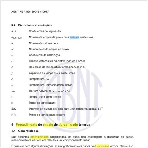 Qual o procedimento de ensaio de durabilidade térmica?
