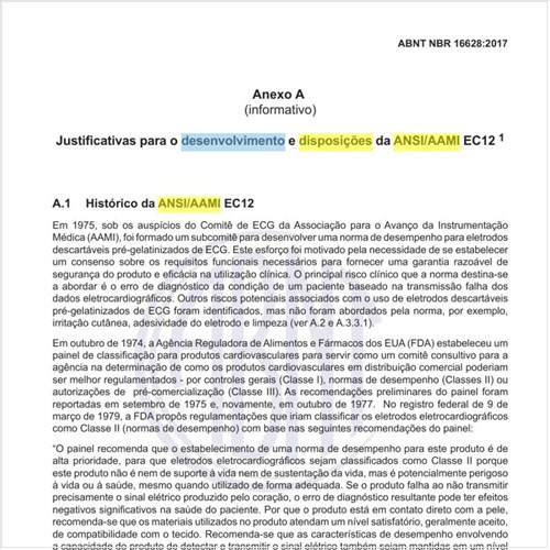 Quais as justificativas para o desenvolvimento e disposições da ANSI/AAMI EC12?