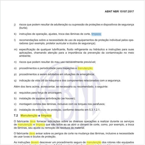 Como deve ser feita a manutenção e a limpeza das máquinas?