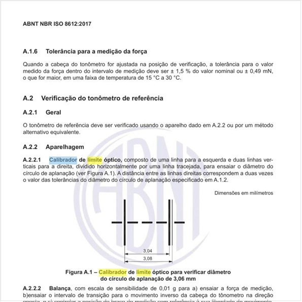 O que é o calibrador de limite óptico?