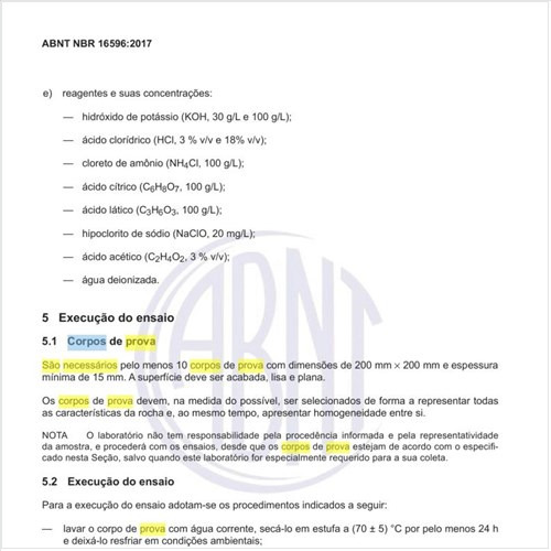 Quantos corpos de prova são necessários para o ensaio?
