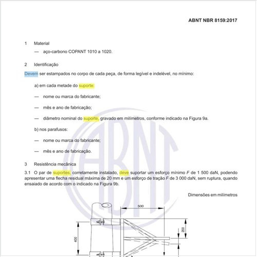 Como deve ser produzido o suporte para transformador em poste de concreto circular?