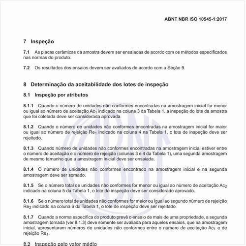 Como deve ser feita a inspeção pelo valor médio?