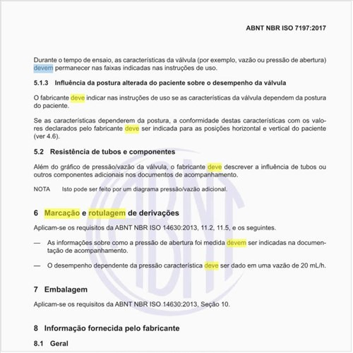 Como deve ser feita a marcação e a rotulagem de derivações?
