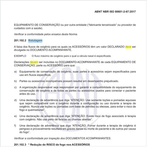 Como deve ser feita a rotulagem do equipamento?