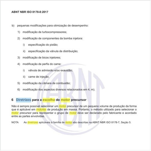 Quais as diretrizes para a escolha do motor precursor?