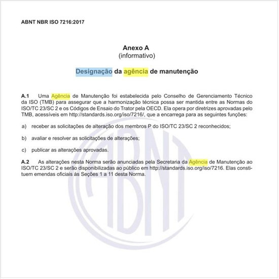 Como deve ser feita a designação da agência de manutenção?