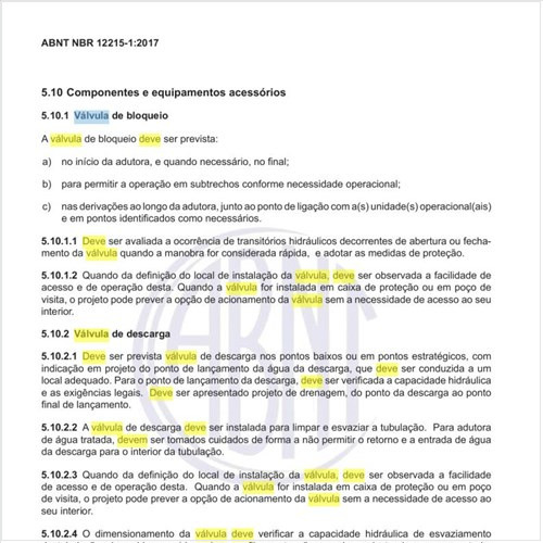 Como deve ser especificada a válvula de bloqueio?