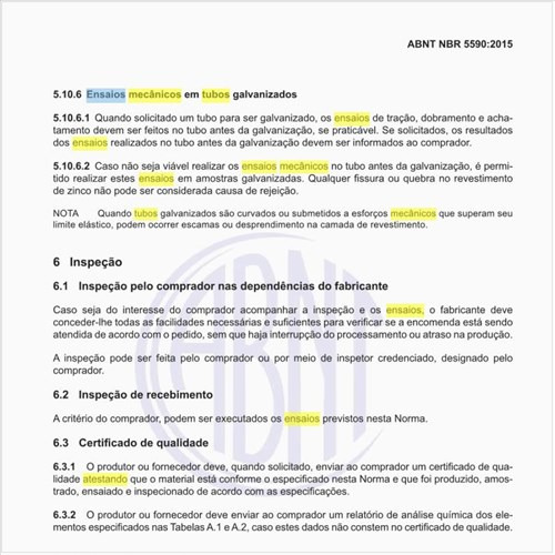 Quais os ensaios mecânicos em tubos galvanizados?