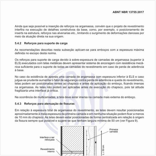 Quais são os reforços para atenuação de fissuras?