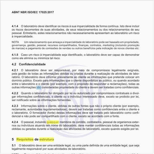 Quais são os requisitos de estrutura para o laboratório?